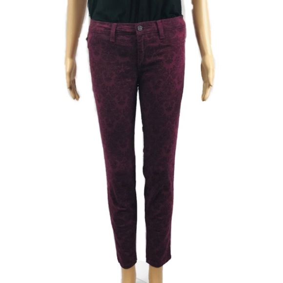 Sneak Peek Red Pattern Skinny Jeans size 11 junior - Picture 2 of 8